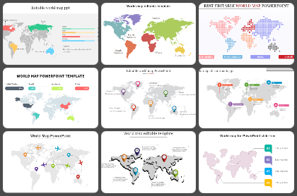 World map Powerpoint Templates
